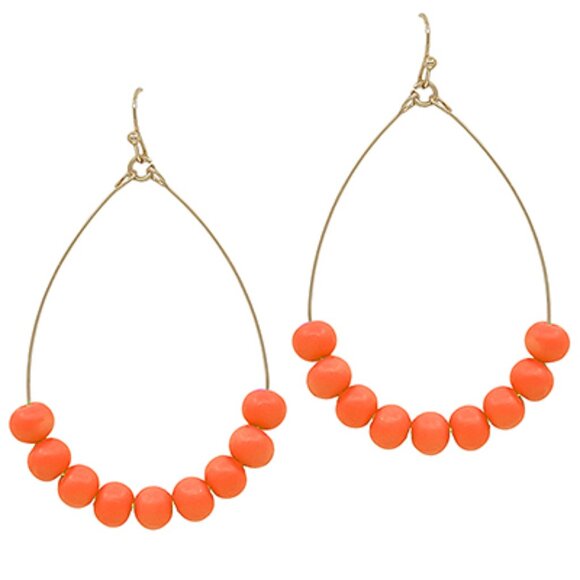 Clay Ball Teardrop Earrings - Picture 8 of 12